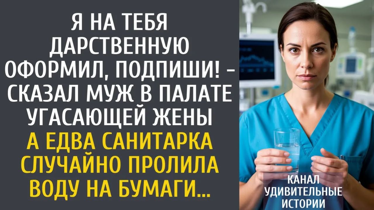 Истории из жизни: Я на тебя дарственную оформил, подпиши! - сказал муж в палате угасающей жены...