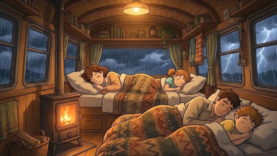 Семейные моменты в дороге | ASMR в стиле Ghibli