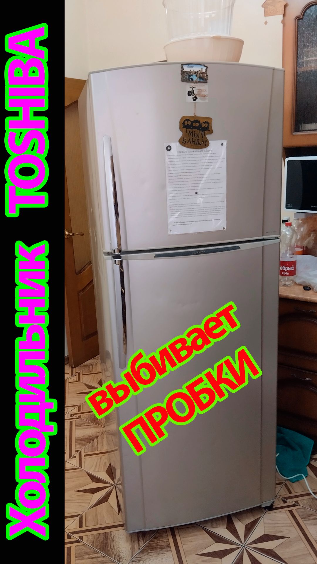 Холодильник  Toshiba GR-H59TR, при включении в сеть, выбивает автомат. В чем может быть дело?