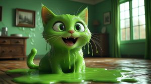 Мультик для детей. Приключения котика.  Котик играет