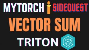 Triton Vector Addition Kernel A MyTorch Sidequest!