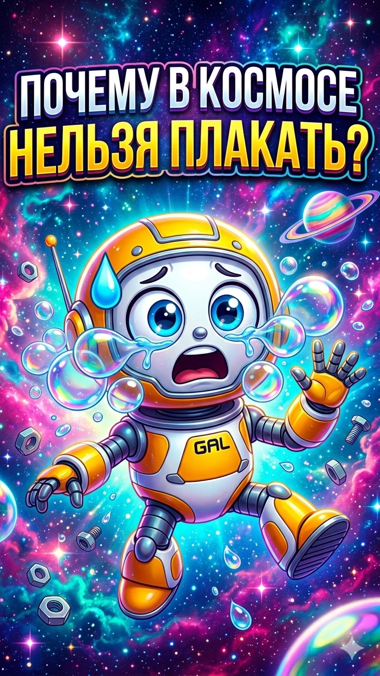 Почему в космосе нельзя плакать? 😳 #Shorts