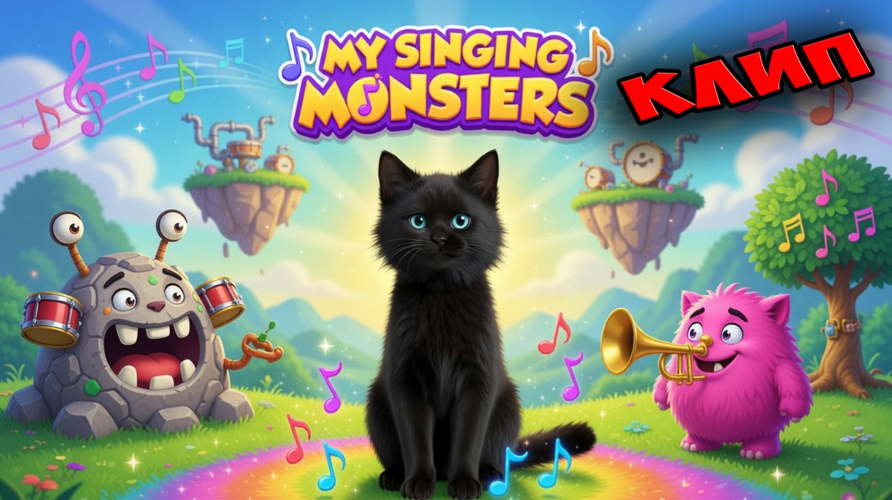 КЛИП ПЕСНЯ ПРО МОИХ ПОЮЩИХ МОНСТРОВ 🐱 Музыкальный Клип 🐱 Супер Кота 🐱 My Singing Monsters
