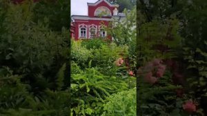 Монастырские клумбы. Псково-Печерский монастырь.