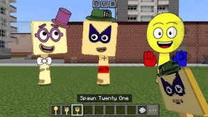 Персонаж Спрунки, Двадцать Один [из Numberblocks], добавлен в Minecraft PE.