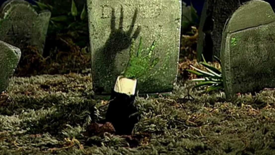 Ночная битва с Зомби на кладбище.