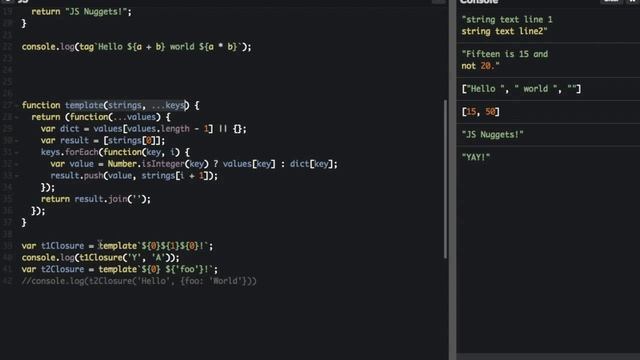 freeCodeCamp.org - 0222 - Template Literals (ES6)