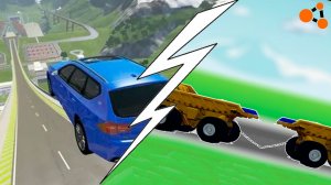 Сумасшедшие прыжки и битва против БелАЗа! | BeamNG.drive