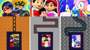 ВЫБЕРИ ПРАВИЛЬНЫЙ ЛАБИРИНТ СЕМЬИ ЛЕДИ БАГ , СОНИКА , РАЙДЕРА