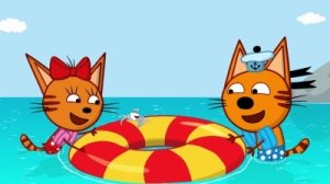 Три кота Мультфильм-Три кота поездка на пляж-Три кота Развивающая Игра