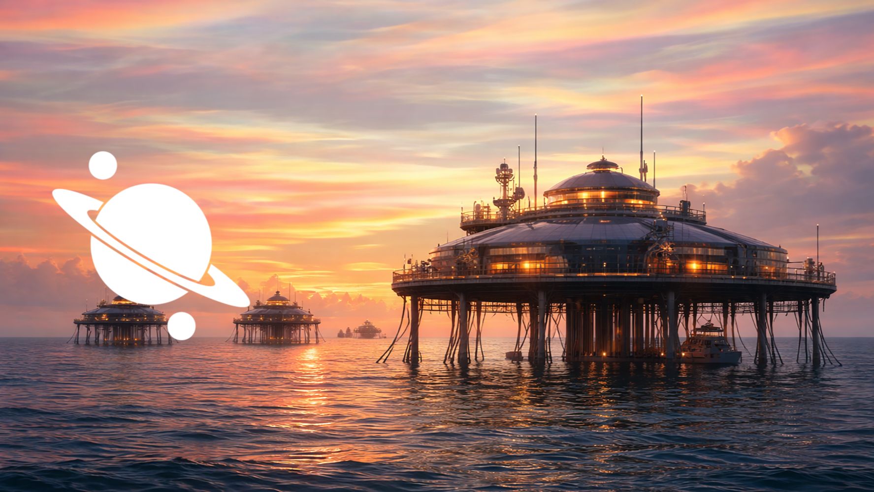 Научная станция на водной планете 🌊 Спокойная музыка | Атмосфера тишины и покоя