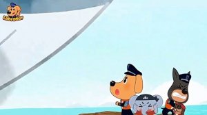 Храбрый шериф Лабрадор, ужасающий морской монстр — мультфильм для детей.