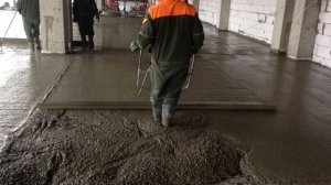 Заливка бетонного пола