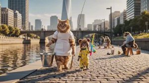 Рыбалка с котенком обернулась огромным сюрпризом! 🐱🎣 Такого улова мы не ожидали!