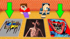 НУБ И ДЕВУШКА ПРО ПРОТИВ СТРАШНЫЕ ЯМЫ В МАЙНКРАФТ! Автобус Пожиратель, Сиреноголовый и Хагги Вагги