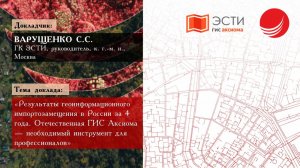 Варущенко С.С. — «Результаты геоинформационного импортозамещения в России за 4 года»