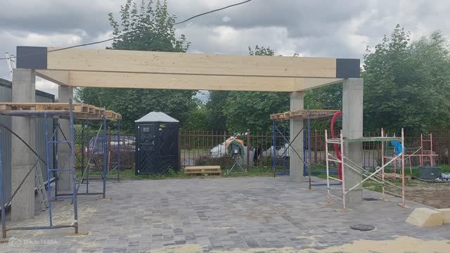 Монолитный каркас под автомобильный навес