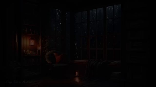 Уютная зона для чтения 🌧️ Звуки дождя в мистическом лесу для сна и релаксации