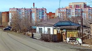 Магнитогорск, частный и квартальный сектор Орджоникидзевского района правобережья (28.03.2023)