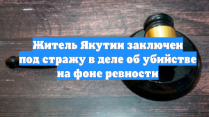 Житель Якутии заключен под стражу в деле об убийстве на фоне ревности
