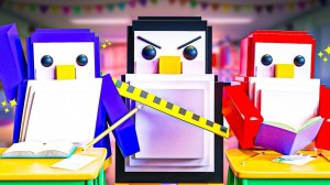 Пингвин Нокаут пошел в школу. Roblox анимация