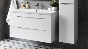 Тумба с раковиной AURA Андрея 90-2 пд подвесная, белая