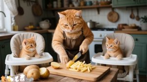 😻 Уютная жизнь мамы-оранжевой кошки и ее очаровательных котят на здоровой ферме! 🧶🐑 От шерсти к ч