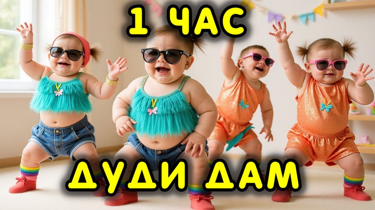 ДЕТЯМ. ДУДИ ДУДИ ДАМ ДАМ 1 ЧАС. DUDI DUDI DAM DAM. Дети танцуют!!!