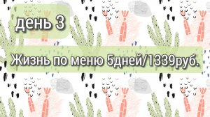Жизнь по меню//день 3//бюджет 1339руб
