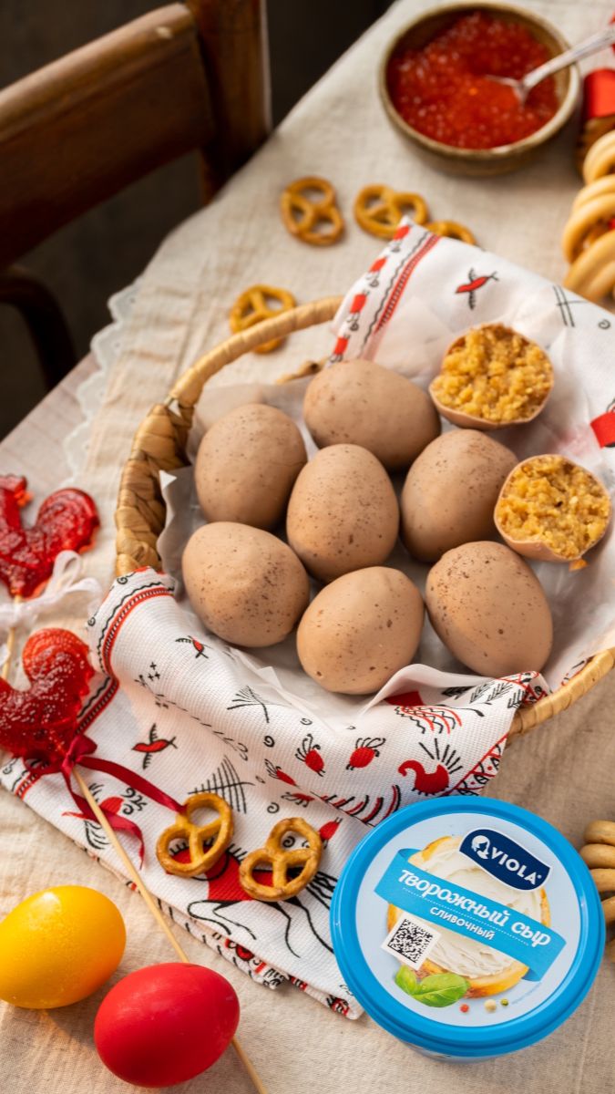 Пирожное картошка «Пасхальные яйца»