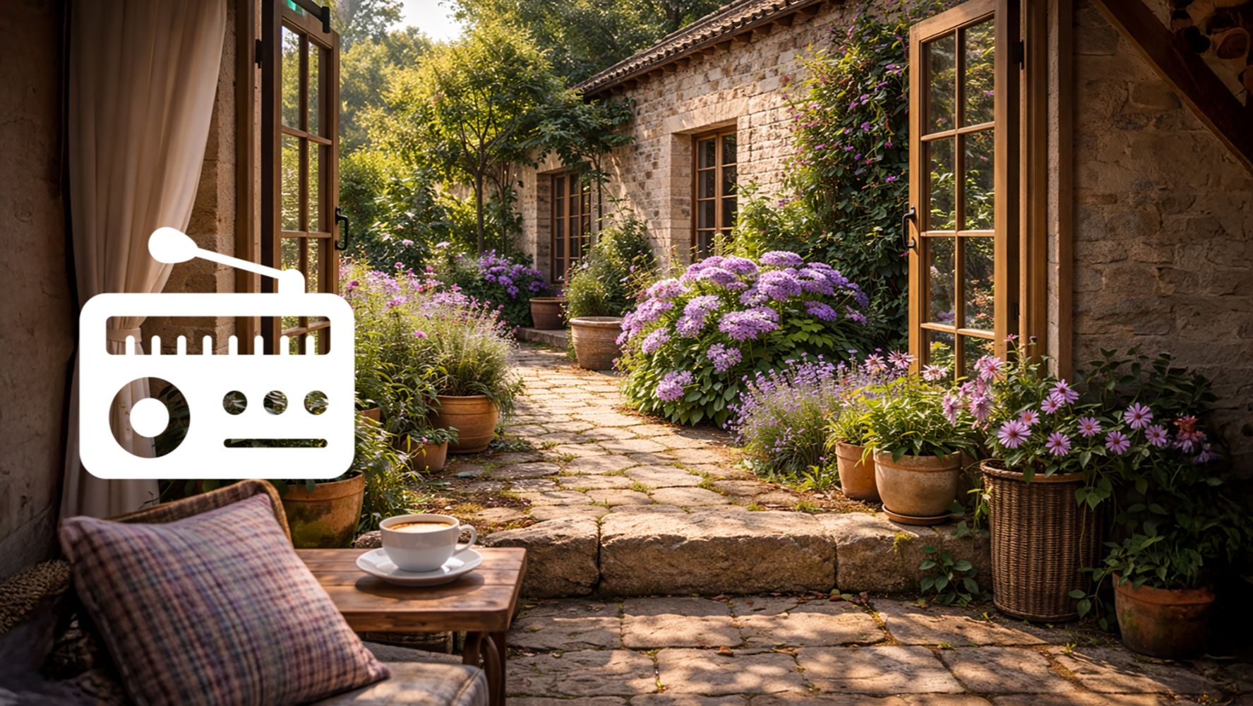 Летний европейский дворик 🌿 1 час | Позитивная музыка для хорошего дня