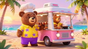 🚚МИШКА-ПОВАР: ЗАКУСОЧНАЯ НА КОЛЁСАХ, ГОТОВИМ ШАШЛЫКИ | Развивающие мультфильмы