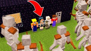 3 НУБА И ДЕВУШКА ПРО VS 10000 СКЕЛЕТОВ МУТАНТОВ В МАЙНКРАФТ АПОКАЛИПСИС В MINECRAFT