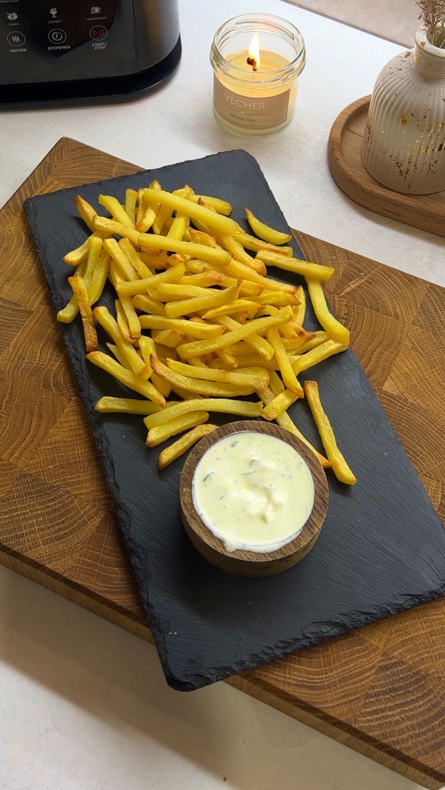 Картофель фри с соусом ранч 🍟