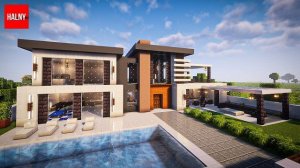 How to make modern mansion in minecraft