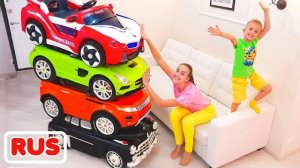 Влад И Никита Веселые Истории С Детскими Машинками!...