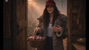 Красная Шапка с чёрным пистолетом.