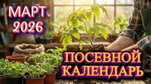 Лунный календарь садовода на март 2026 🌱 Когда сеять и пикировать рассаду | Благоприятные дни