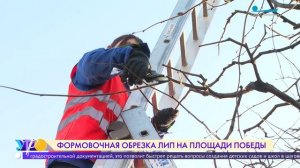 Обрезка лип на площади Победы