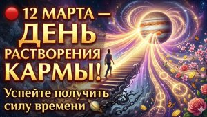 🔴11, 12 МАРТА — ДЕНЬ РАСТВОРЕНИЯ КАРМЫ! Успейте получить силу времени 🪐