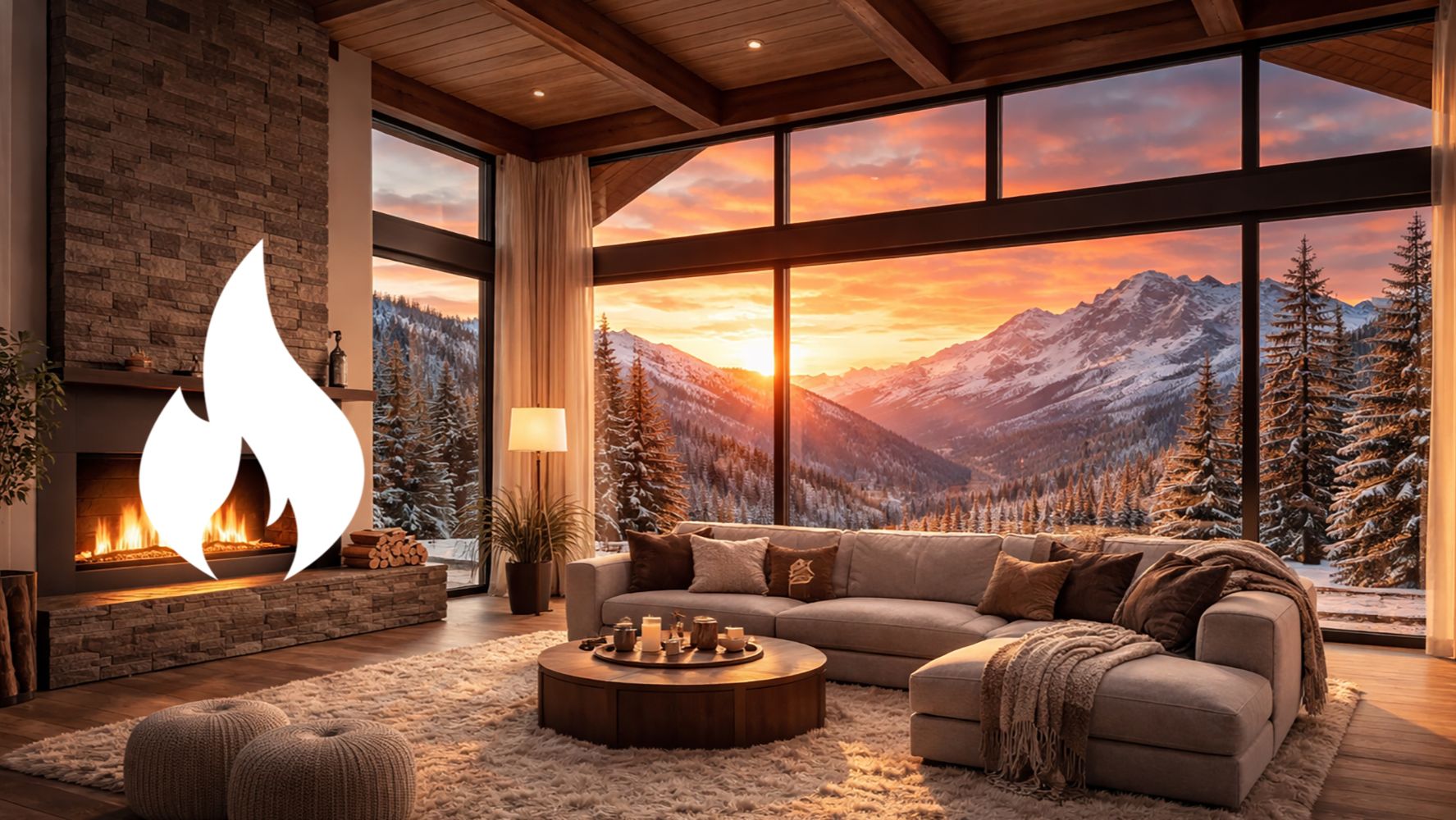 Звук камина 2 часа 🔥 Треск дров, живой огонь для сна, расслабления и снятия стресса