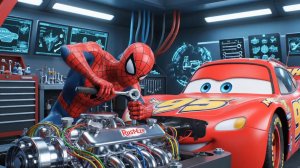 Молния Маквин и Человек паук новый мультик про молнию маквина