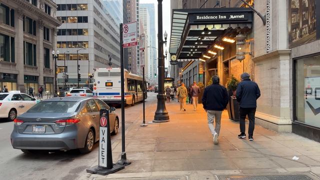 США. Прогулка в час пик по Чикаго в формате 4К