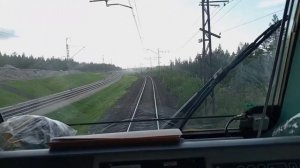 Лето в Заполярье из кабины машиниста поезда.