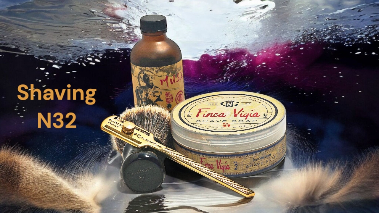 Бритье N32: Razorine Premium Brass - шаветка или станок? Комплект Gentleman's Nod.