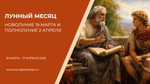Лунный месяц: новолуние 19 марта и полнолуние 2 апреля 2026