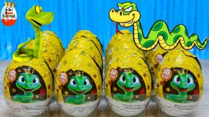 Сюрпризы Змеюши!3Д Игрушки,Шоколадные яйца со Змейками,Kinder Surprise unboxing