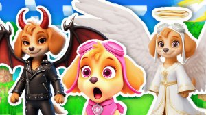 😳Я НАШЛА АНГЕЛА И ДЕМОНА СКАЙ ЩЕНЯЧИЙ ПАТРУЛЬ В МАЙНКРАФТ  PAW PATROL МУЛЬТИК