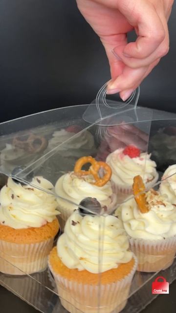 Прозрачная коробка Crystalbag для 6 капкейков