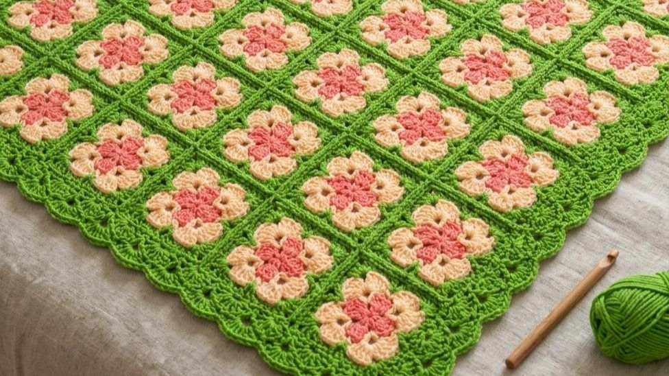 САМЫЙ КРАСИВЫЙ квадратный мотив крючком для пледа - Для новичков вязание крючком